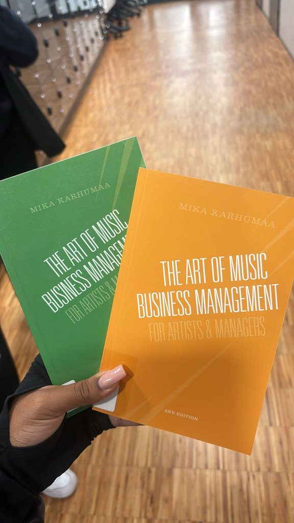 Music business management consultation is usually based on experience and related skills, but you can also read about it from books written by Mika Karhumaa.